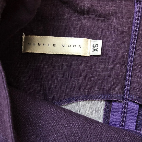 •SUNHEE MOON• SF Designer Purple Cotton Dress - Picture 7 of 8
